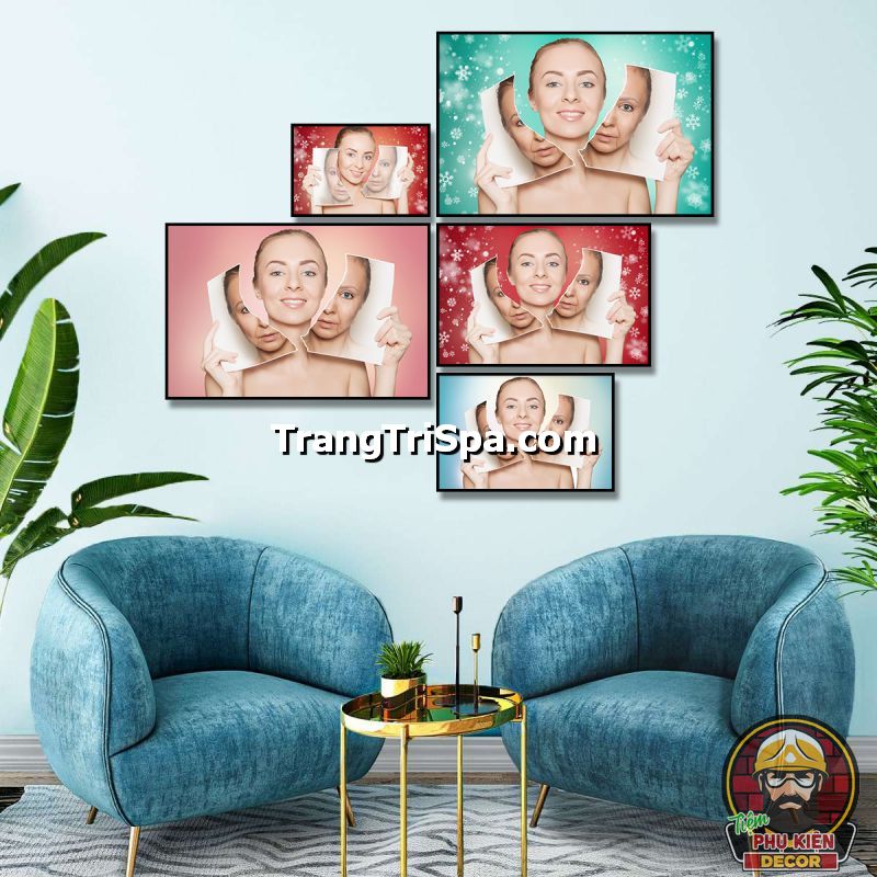 Tranh trang trí chủ đề chăm sóc da cho mẹ và bé giúp khách hàng nắm được các dịch vụ, quy trình chăm sóc da tại Spa Tranh trang trí chủ đề chăm sóc da cho mẹ và bé giúp khách hàng nắm được các dịch vụ, quy trình chăm sóc da tại Spa