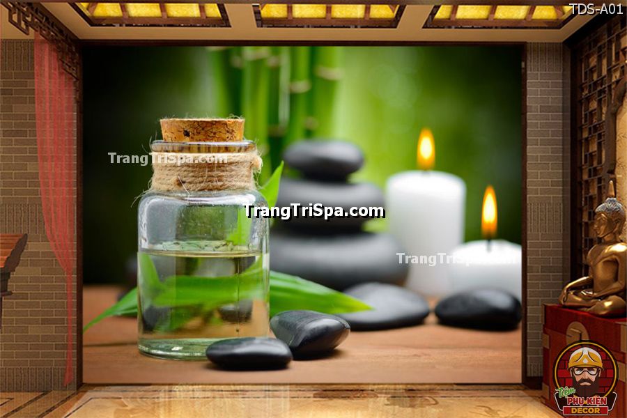 Tranh trang trí Spa với Tinh dầu, Đá, Hoa, Nến tạo cho Khách hàng trải nghiệm thoải mái trong không gian Salon Tranh trang trí Spa với Tinh dầu, Đá, Hoa, Nến tạo cho Khách hàng trải nghiệm thoải mái trong không gian Salon