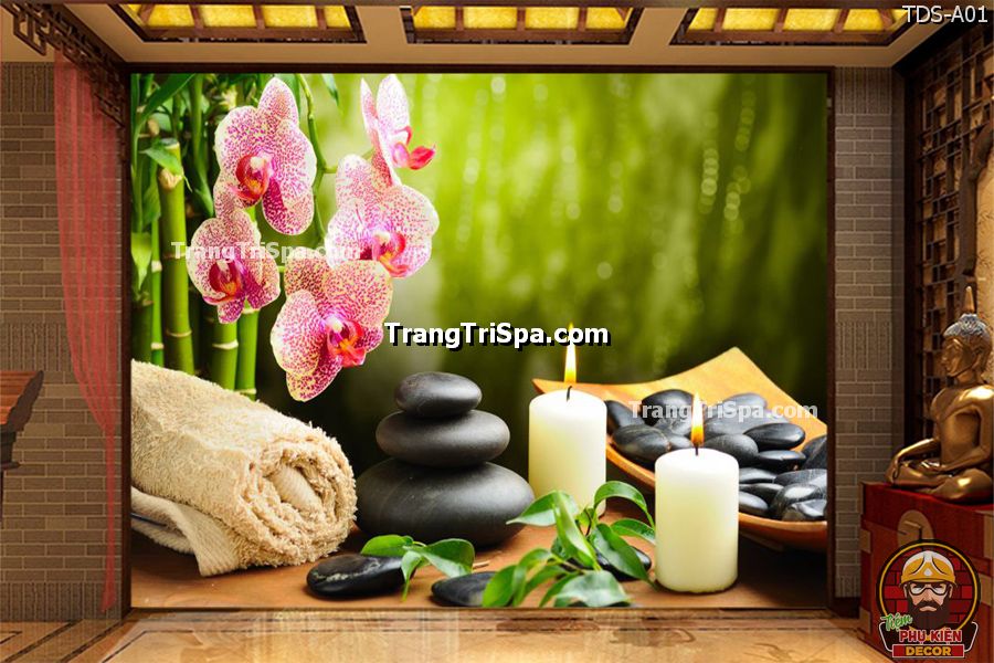Tranh trang trí Spa với Tinh dầu, Đá, Hoa, Nến tạo cho Khách hàng trải nghiệm thoải mái trong không gian Salon Tranh trang trí Spa với Tinh dầu, Đá, Hoa, Nến tạo cho Khách hàng trải nghiệm thoải mái trong không gian Salon