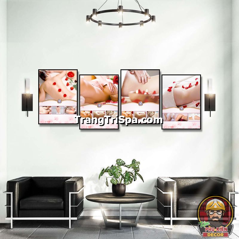 Hình ảnh tranh treo tiệm chăm sóc da cô gái nằm massage với làn da căng mướt, tràn đầy sức sống Hình ảnh tranh treo tiệm chăm sóc da cô gái nằm massage với làn da căng mướt, tràn đầy sức sống