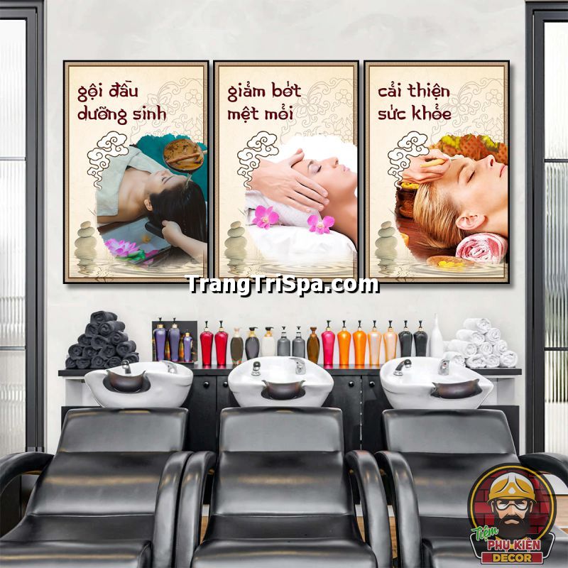 Xây dựng tranh treo tiệm gội đầu dưỡng sinh theo phong cách mộc mạc, giản dị mang lại sự gần gũi cho khách hàng Xây dựng tranh treo tiệm gội đầu dưỡng sinh theo phong cách mộc mạc, giản dị mang lại sự gần gũi cho khách hàng