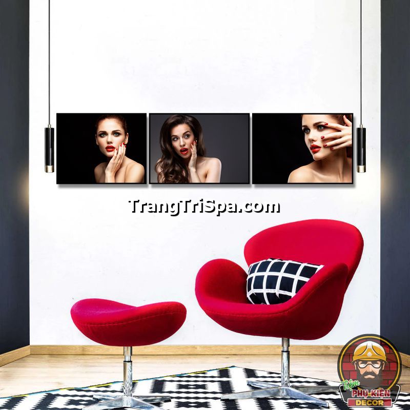 Tranh treo tiệm môi phong cách tối giản với sắc màu trang nhã Tranh treo tiệm môi phong cách tối giản với sắc màu trang nhã