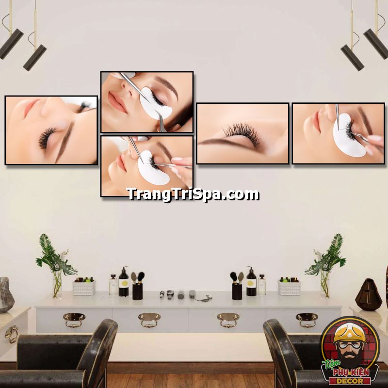 Sử dụng tranh treo tiệm nối mi phong cách tân cổ điển toát lên vẻ đẹp sang trọng Sử dụng tranh treo tiệm nối mi phong cách tân cổ điển toát lên vẻ đẹp sang trọng