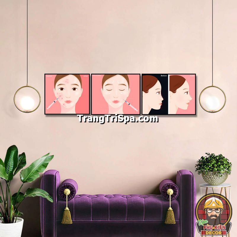 Hình ảnh tranh treo trang trí thẩm mỹ viện độc đáo có tác động lớn đến không gian và tâm lý khách hàng Hình ảnh tranh treo trang trí thẩm mỹ viện độc đáo có tác động lớn đến không gian và tâm lý khách hàng