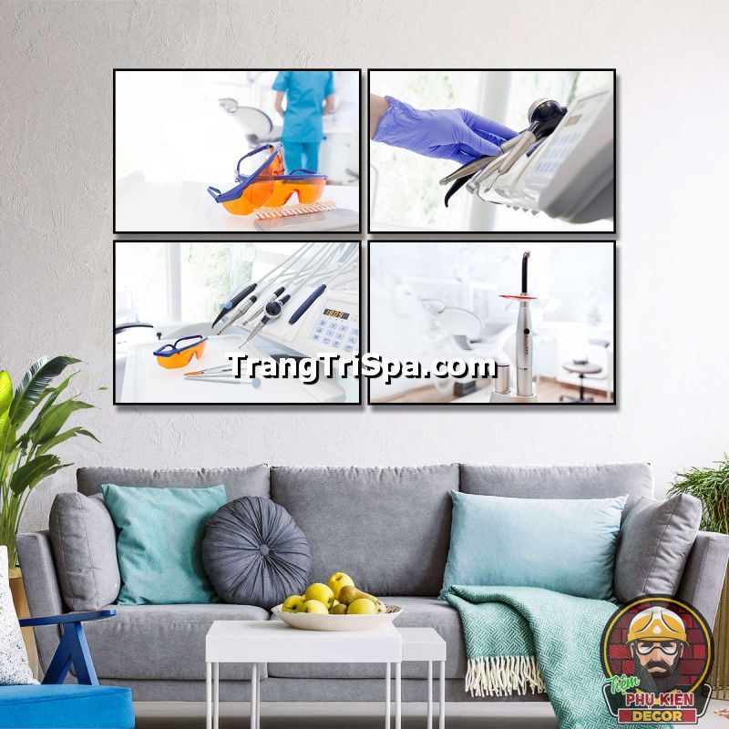 Tranh treo tường cơ sở chăm sóc răng miệng chủ đề nha khoa đặc săc, tạo cảm giác thân thiện Tranh treo tường cơ sở chăm sóc răng miệng chủ đề nha khoa đặc săc, tạo cảm giác thân thiện
