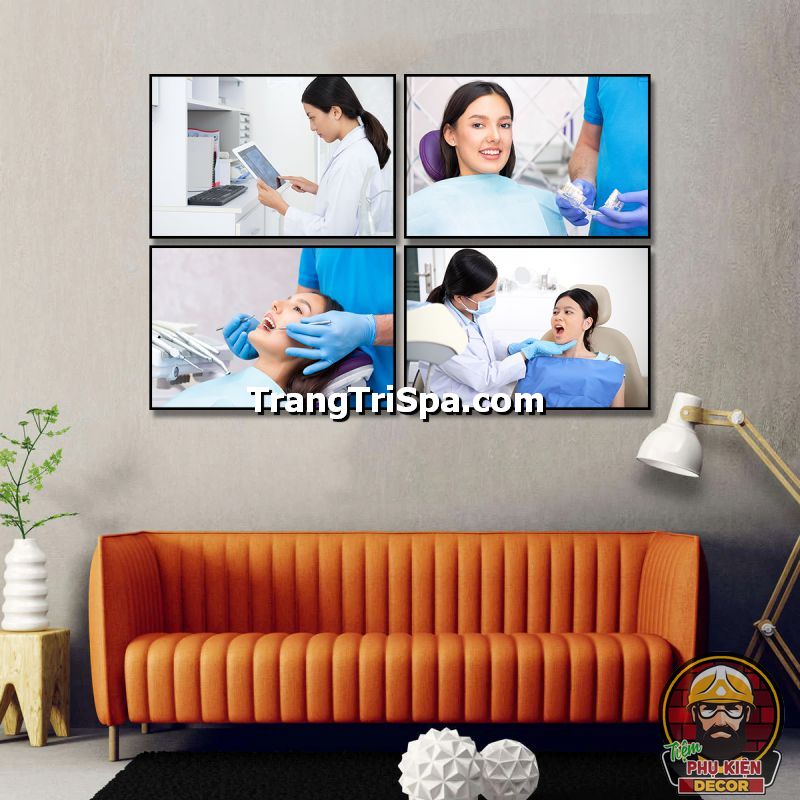 Trang trí tranh treo tường cơ sở chăm sóc răng miệng đẹp, hiện đại và sang trọng Trang trí tranh treo tường cơ sở chăm sóc răng miệng đẹp, hiện đại và sang trọng