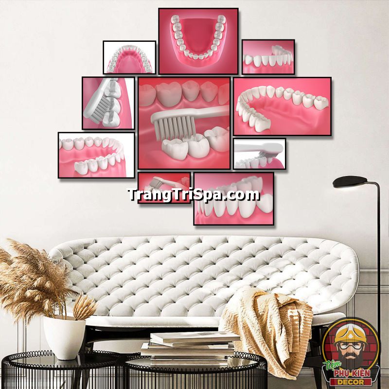 Tranh treo tường mô hình răng và các dịch vụ chăm sóc răng miệng trang trí phòng khám nha khoa chuyên nghiệp, uy tín Tranh treo tường mô hình răng và các dịch vụ chăm sóc răng miệng trang trí phòng khám nha khoa chuyên nghiệp, uy tín