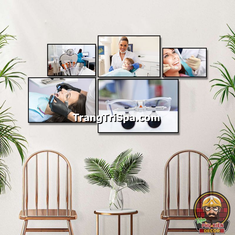 Bộ tranh treo tường phòng khám nha khoa vui nhộn cho trẻ em Bộ tranh treo tường phòng khám nha khoa vui nhộn cho trẻ em