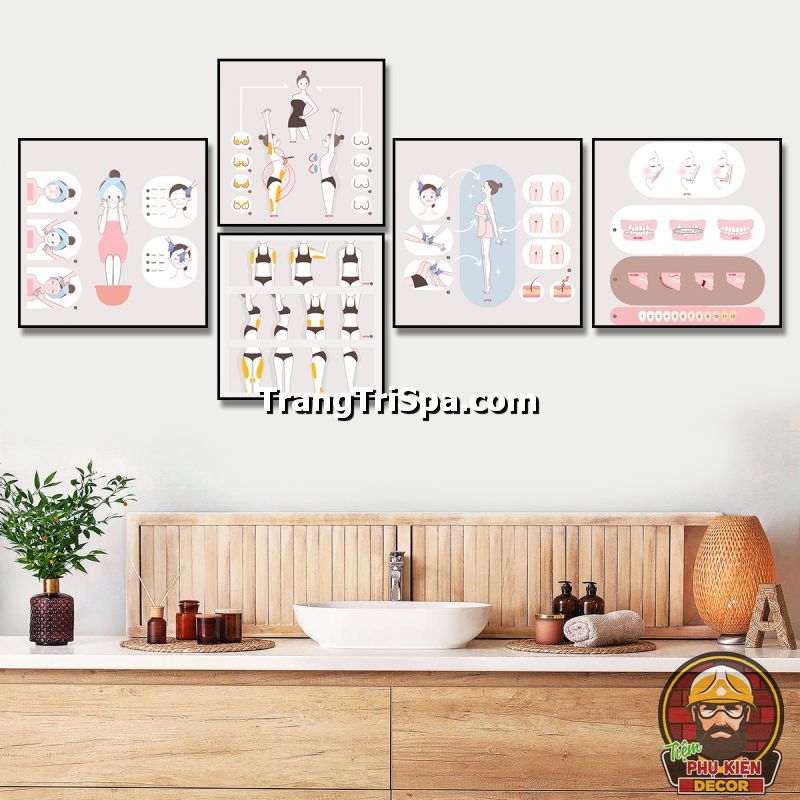 Tranh treo tường thẩm mỹ viện phong cách thiên nhiên mang lại cảm giác vừa gần gũi vừa mang lại phong thủy Tranh treo tường thẩm mỹ viện phong cách thiên nhiên mang lại cảm giác vừa gần gũi vừa mang lại phong thủy