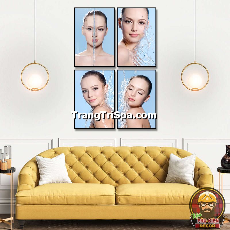 Tranh treo tường tiệm chăm sóc da phong cách đương đại Tranh treo tường tiệm chăm sóc da phong cách đương đại