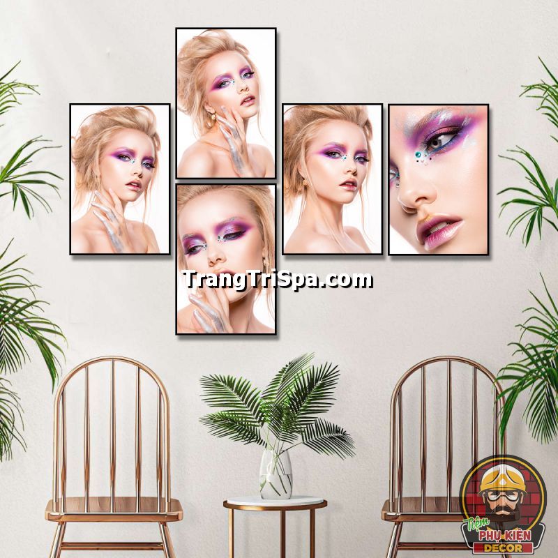 Mẫu tranh treo tường tiệm makeup đẹp tạo không gian mới lạ, sang trọng Mẫu tranh treo tường tiệm makeup đẹp tạo không gian mới lạ, sang trọng