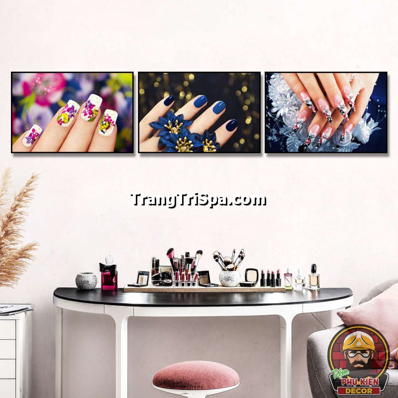 Mẫu tranh treo tường tiệm nail phong cách hiện đại, độc đáo Mẫu tranh treo tường tiệm nail phong cách hiện đại, độc đáo