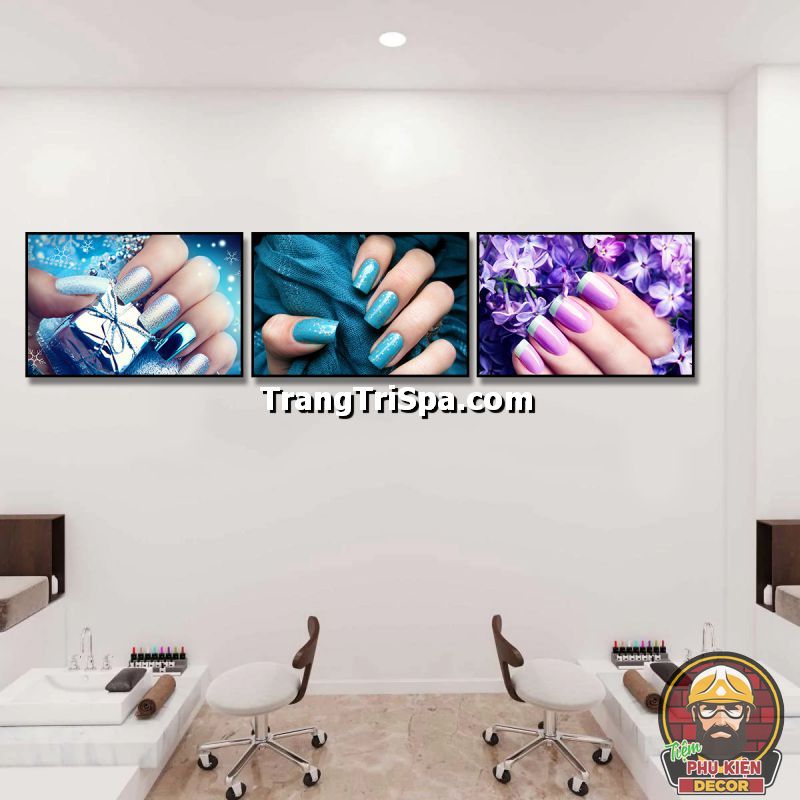 Mẫu tranh treo tường tiệm nail phong cách hiện đại, độc đáo Mẫu tranh treo tường tiệm nail phong cách hiện đại, độc đáo