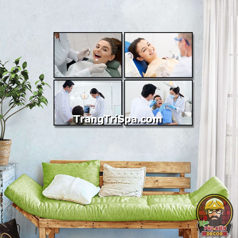 Mẫu tranh treo tường trang trí cơ sở chăm sóc răng miệng độc đáo Mẫu tranh treo tường trang trí cơ sở chăm sóc răng miệng độc đáo