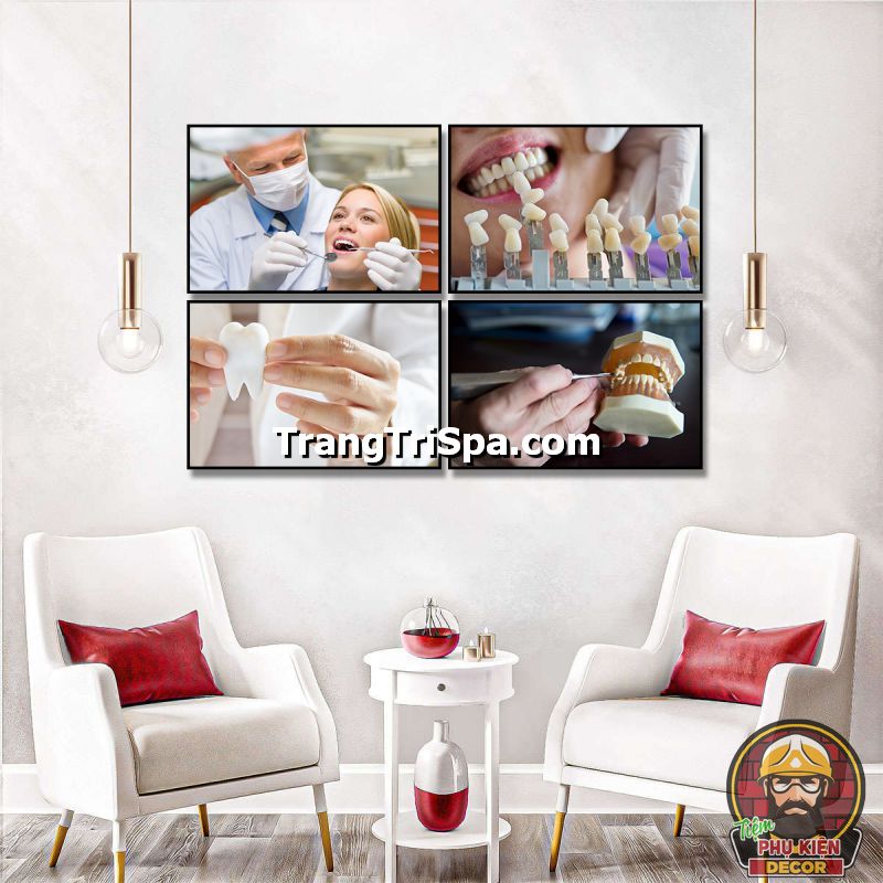 Mẫu tranh treo tường trang trí cơ sở chăm sóc răng miệng độc đáo Mẫu tranh treo tường trang trí cơ sở chăm sóc răng miệng độc đáo