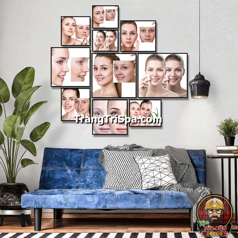 Mẫu tranh treo tường trang trí tiệm chăm sóc da chủ đề hiện đại Mẫu tranh treo tường trang trí tiệm chăm sóc da chủ đề hiện đại