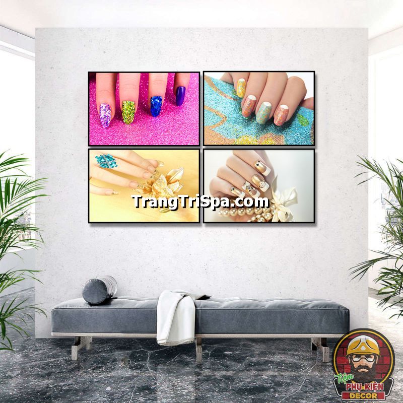Mẫu tranh treo tường trang trí tiệm nail mang đến không gian nghệ thuật đầy sang trọng Mẫu tranh treo tường trang trí tiệm nail mang đến không gian nghệ thuật đầy sang trọng