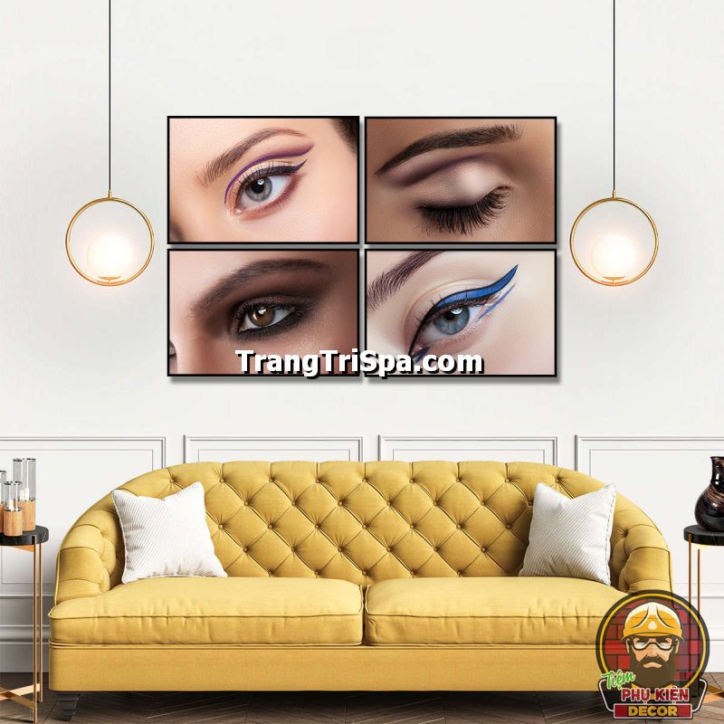 Hình ảnh tranh treo tường trang trí tiệm nối mi long lanh tạo ra vẻ đẹp rung động Hình ảnh tranh treo tường trang trí tiệm nối mi long lanh tạo ra vẻ đẹp rung động