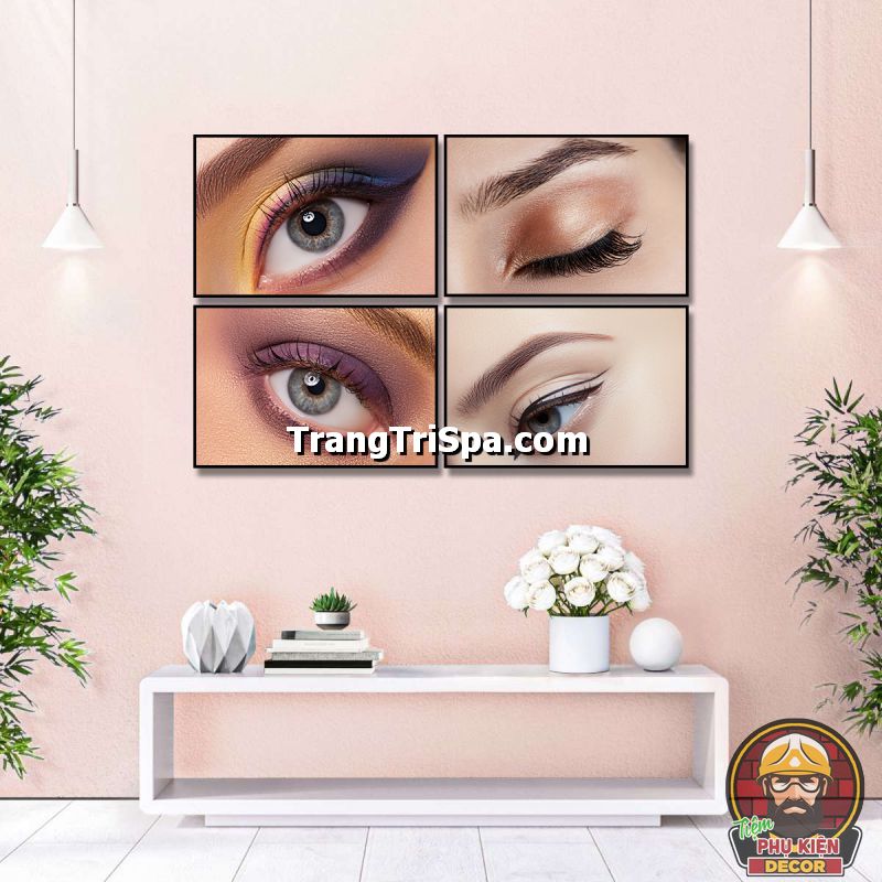 Hình ảnh tranh treo tường trang trí tiệm nối mi long lanh tạo ra vẻ đẹp rung động Hình ảnh tranh treo tường trang trí tiệm nối mi long lanh tạo ra vẻ đẹp rung động