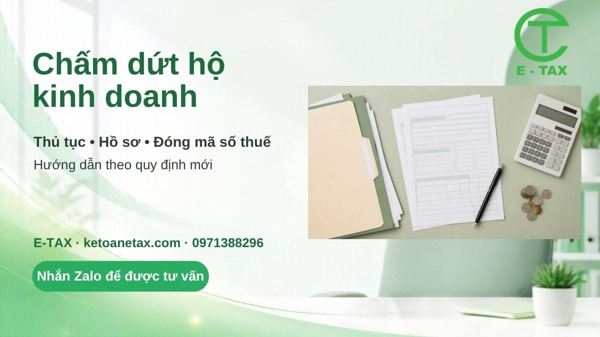 Hình minh họa thủ tục chấm dứt hoạt động hộ kinh doanh