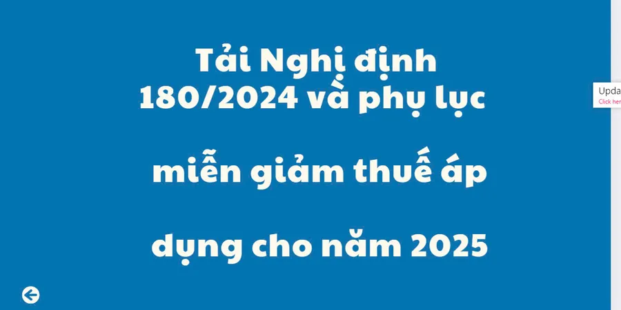 Tại nghị định 180 và phụ lục giảm thuế GTGT áp dụng năm 2025