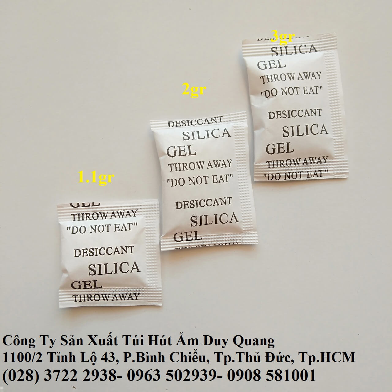 Gói hút ẩm cho ngành dệt may