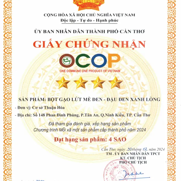 Bột gạo lứt mè đen đậu đen xanh lòng