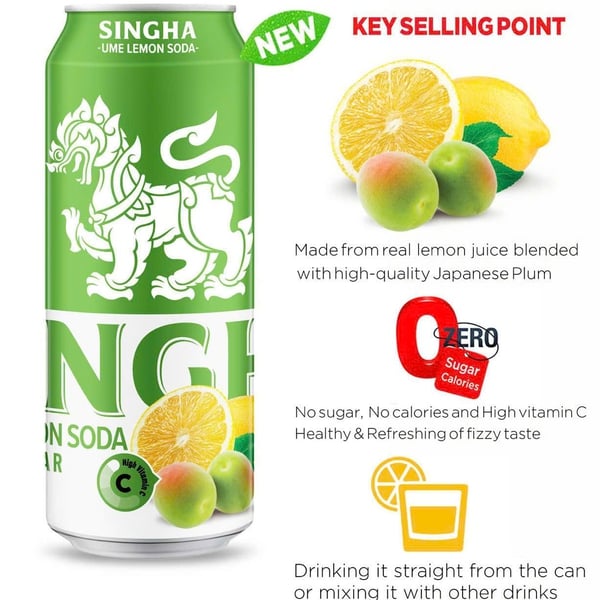 Soda SINGHA Chanh UME Mơ Nhật Bản