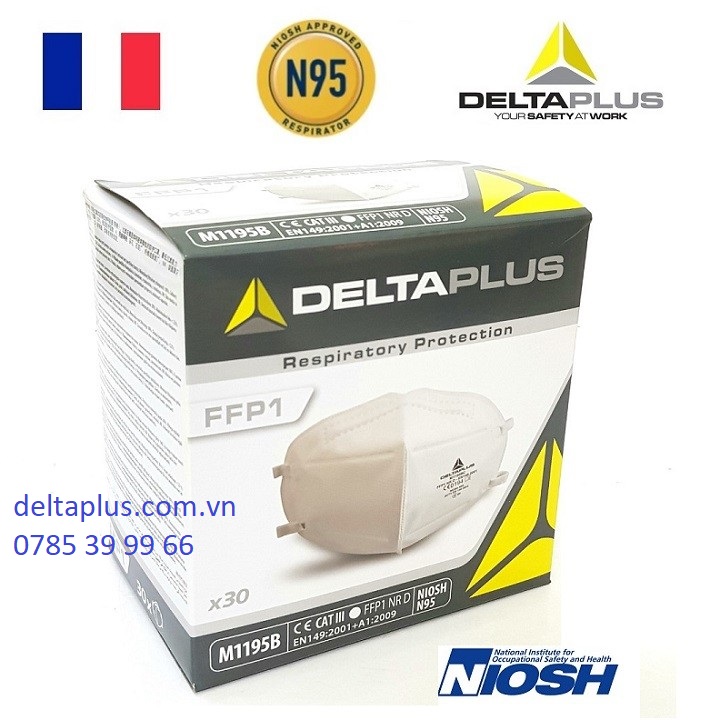 Khẩu trang lọc bụi và các hạ ô nhiễm Delta Plus M1195B