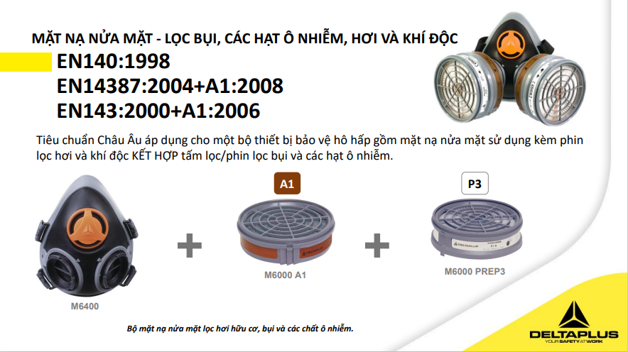 PHIN LỌC HƠI HỮU CƠ DELTAPLUS M6000A1