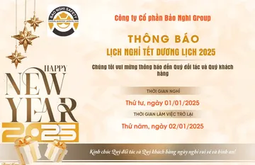THÔNG BÁO LỊCH NGHỈ TẾT DƯƠNG LỊCH 2025