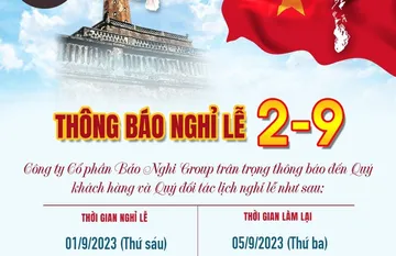 THÔNG BÁO NGHỈ LỄ QUỐC KHÁNH 2/9