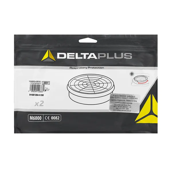 PHIN LỌC ĐA NĂNG DELTAPLUS M6000ABEK1 LỌC HƠI HỮU CƠ, KHÍ AXIT, AMMONIA VÀ METHYLAMINES