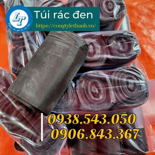 Túi xốp đen giá sỉ nhiều kích thước Túi rác đen cuộn màu đen