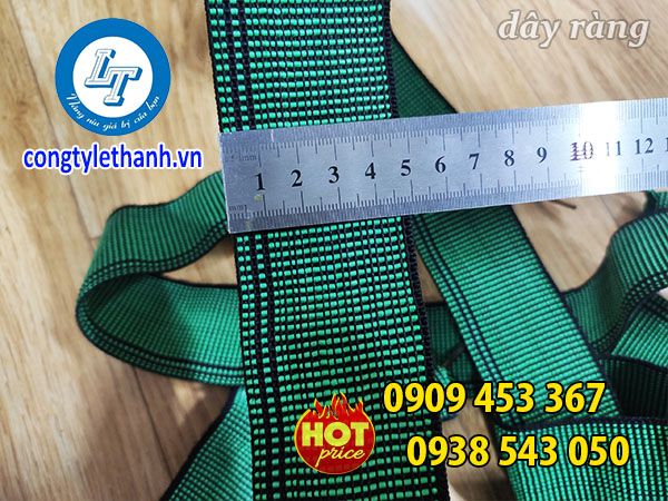 Bán sỉ dây thun ràng đồ xe máy HCM Dây bố xanh bản 5cm