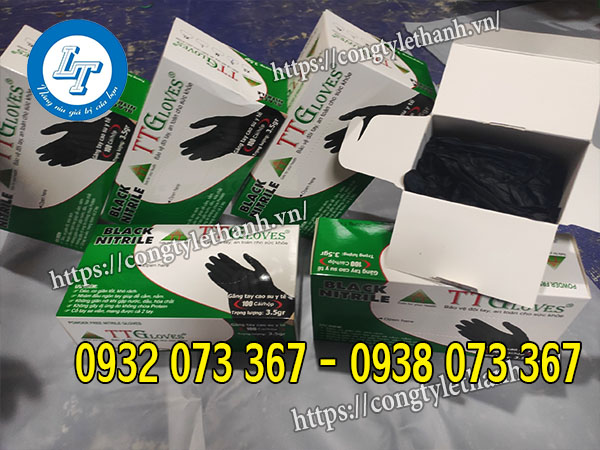 Các loại găng tay y tế sử dụng phổ biến giá tốt Găng tay y tế TT Gloves màu đen