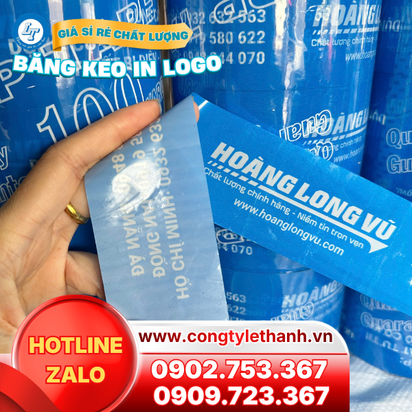 Dán thùng carton chuyên nghiệp với băng keo in chữ theo yêu cầu Băng keo in chữ có lớp keo bám dính