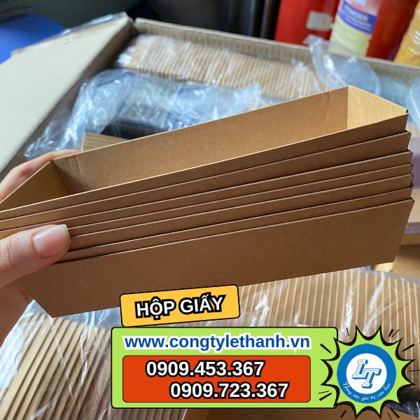 nguồn sỉ hộp giấy kraft có nắp trong tiện lợi giá rẻ nhất khay giấy