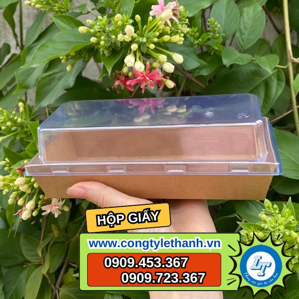 nguồn sỉ hộp giấy kraft có nắp trong tiện lợi giá rẻ nhất khay giấy giá sỉ