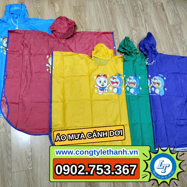 Áo mưa cánh dơi trẻ em nhiều màu sắc Áo mưa cánh dơi trẻ em nhiều màu sắc