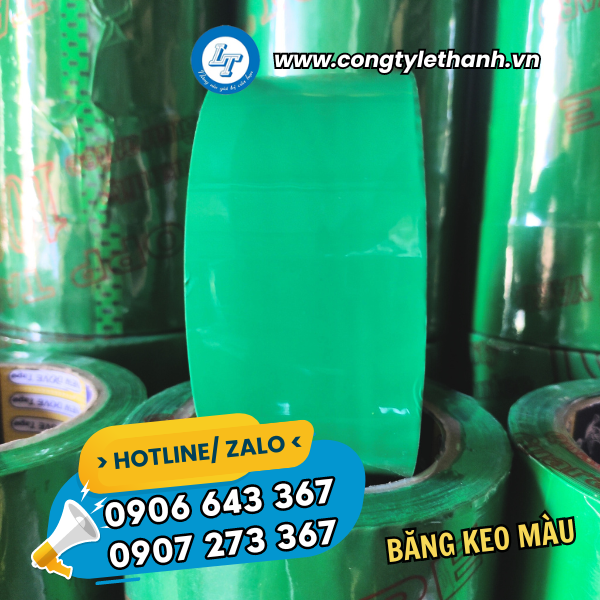 CÔNG TY SẢN XUẤT BĂNG KEO MÀU GIÁ SỈ ĐỦ KÍCH CỠ băng keo màu xanh lá
