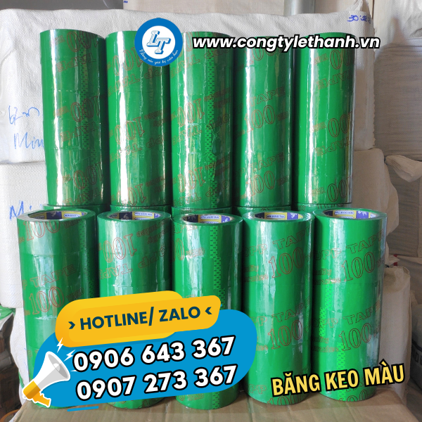 CÔNG TY SẢN XUẤT BĂNG KEO MÀU GIÁ SỈ ĐỦ KÍCH CỠ băng keo xanh