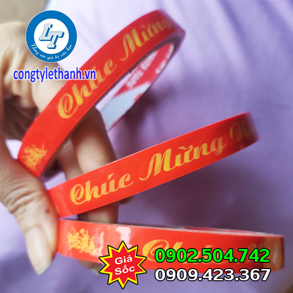 Băng keo in chữ chúc mừng năm mới giá hấp dẫn Băng keo chúc mừng năm mới