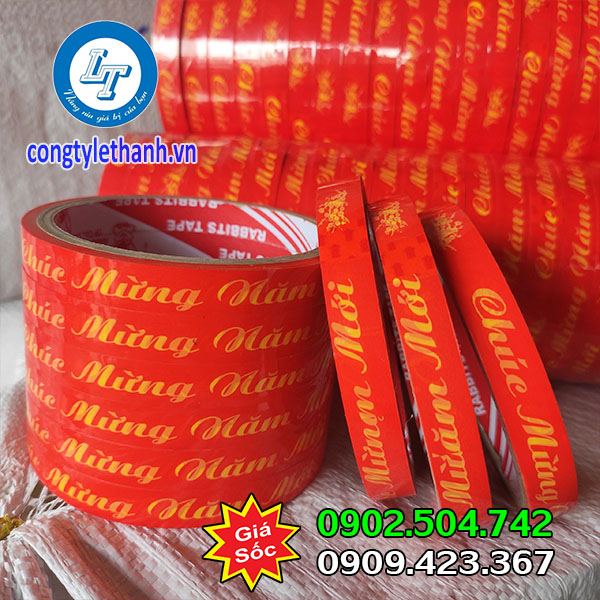 Băng keo in chữ chúc mừng năm mới giá hấp dẫn Băng keo chúc mừng năm mới