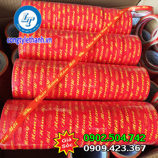 Băng keo in chữ chúc mừng năm mới giá hấp dẫn Băng keo chúc mừng năm mới