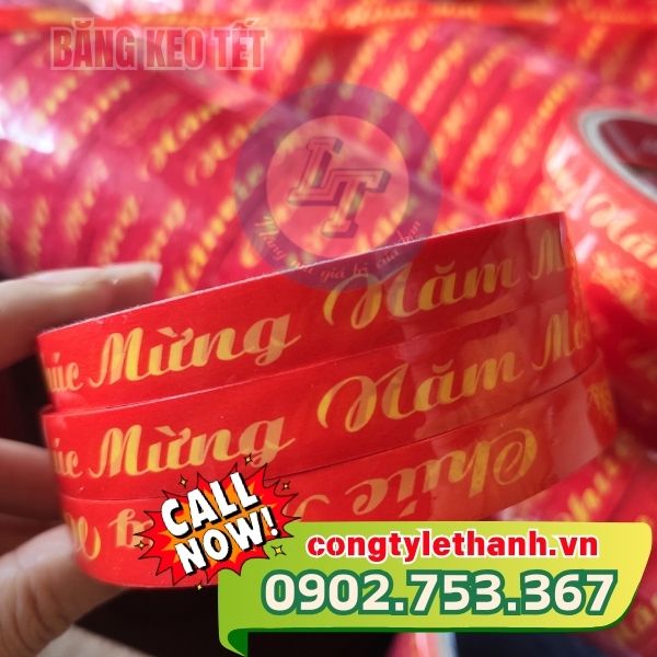 Băng keo tết dán thùng, dán hộp mứt giá sỉ Băng keo tết dán thùng, dán hộp mứt giá sỉ
