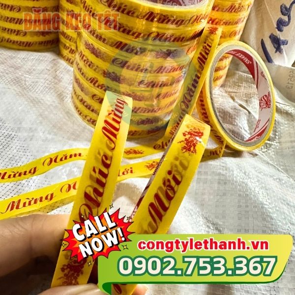 Băng keo tết dán thùng, dán hộp mứt giá sỉ Băng keo tết dán thùng, dán hộp mứt giá sỉ