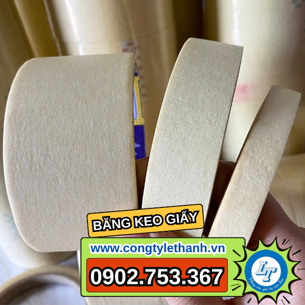 Băng keo giấy đa dạng kích thước 12mm, 24mm, 48mm Băng keo giấy đa dạng kích thước 12mm, 24mm, 48mm