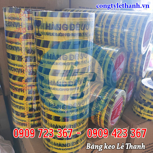 Băng keo hàng dễ vỡ TPHCM giá sỉ tận xưởng Băng keo in chữ hàng dễ vỡ, vui lòng nhẹ tay