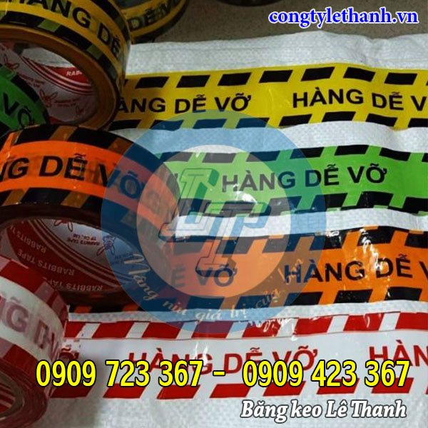Băng keo hàng dễ vỡ TPHCM giá sỉ tận xưởng Băng keo in chữ hàng dễ vỡ, vui lòng nhẹ tay